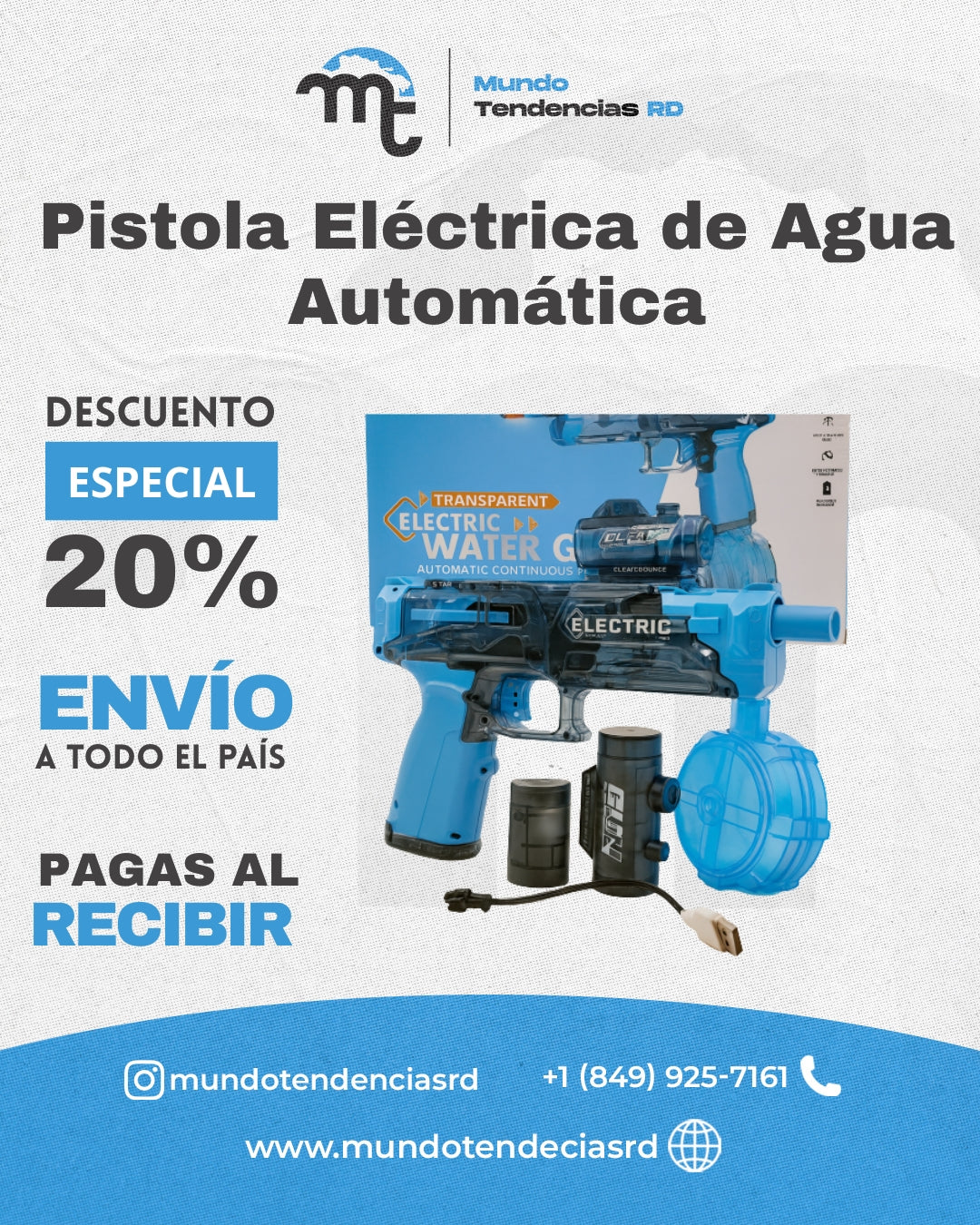 Pistola Eléctrica de Agua Automática | Diversión sin Límites al Aire Libre