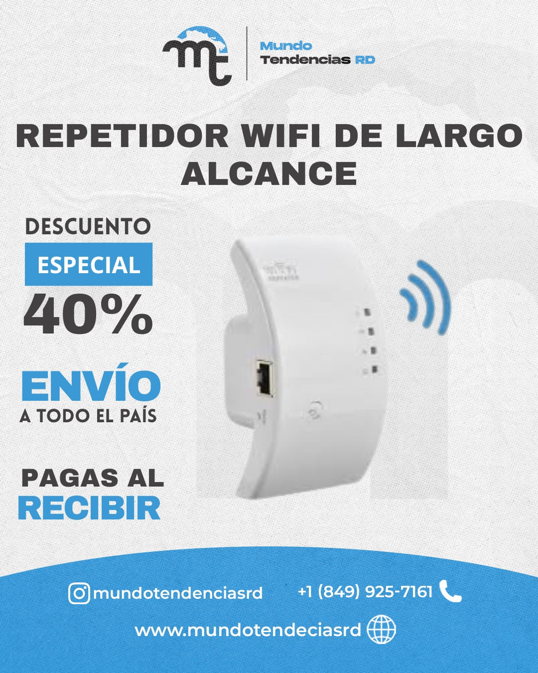Repetidor WiFi de Largo Alcance | Señal estable en cada rincón de tu hogar