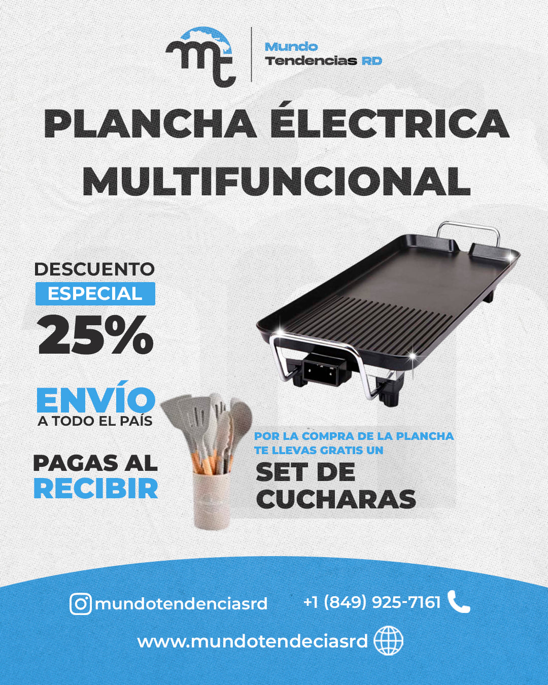 Plancha Électrica Multifuncional + Set de Cucharas de siliconas (GRATIS) DominiHome™ | ¡Plancha 2 en 1 con REGALO incluido! Cocina y comparte sin límites