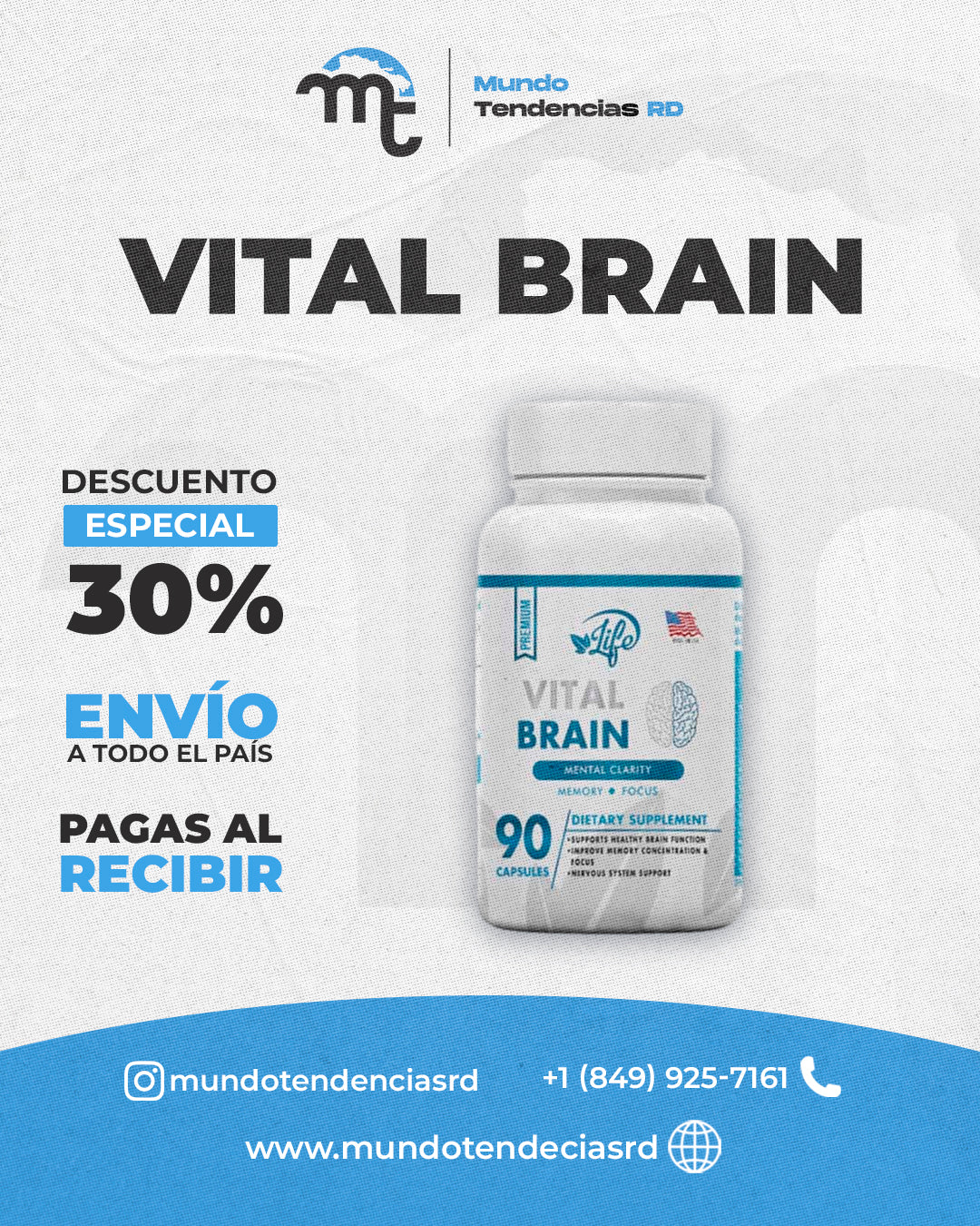 Vital Brain Life™ | ¡Despierta Tu Mente! Suplemento Natural para Mejorar la Memoria y la Concentración