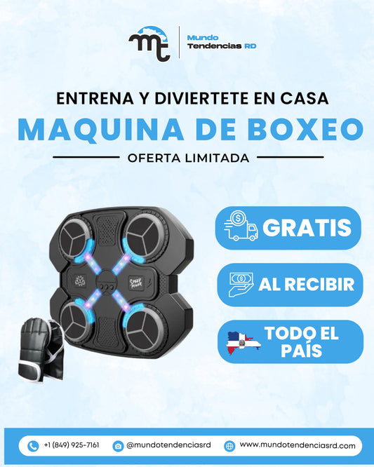 Máquina de Boxeo Musical LED BeatPro™ | Boxea al Ritmo de la Música con Luces LED y Diversión sin Límites
