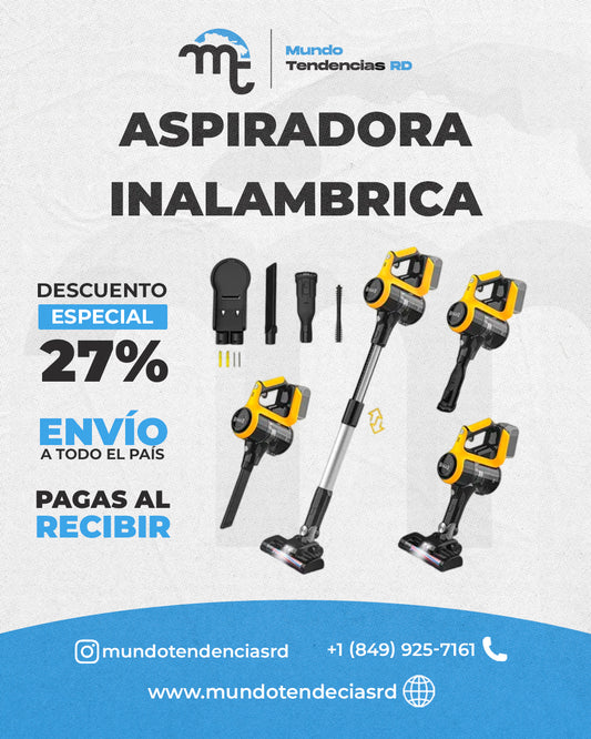 Aspiradora Inalamabrica CleanPro™ | ¡Limpieza sin límites! Aspiradora Inalámbrica de 2 Baterías 18V