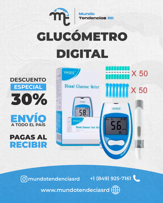 Glucómetro Digital Health+™ | Monitorea Tu Glucosa en Solo 5 Segundos – Fácil, Rápido y Preciso