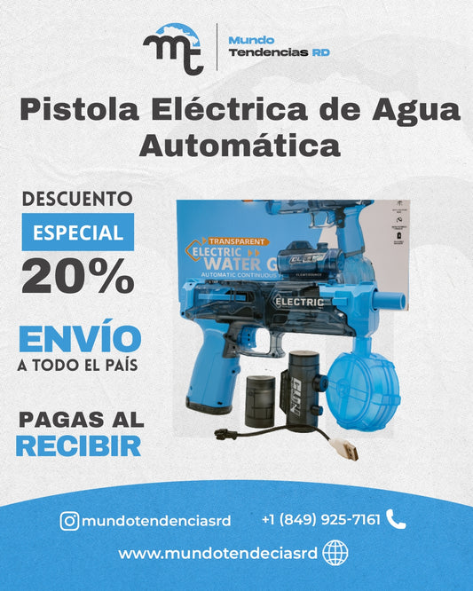 Pistola Eléctrica de Agua Automática | Diversión sin Límites al Aire Libre