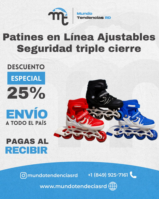 Patines en Línea Ajustables para Niños y Jóvenes 🛼🔥 | Comodidad, Estilo y Seguridad en RD