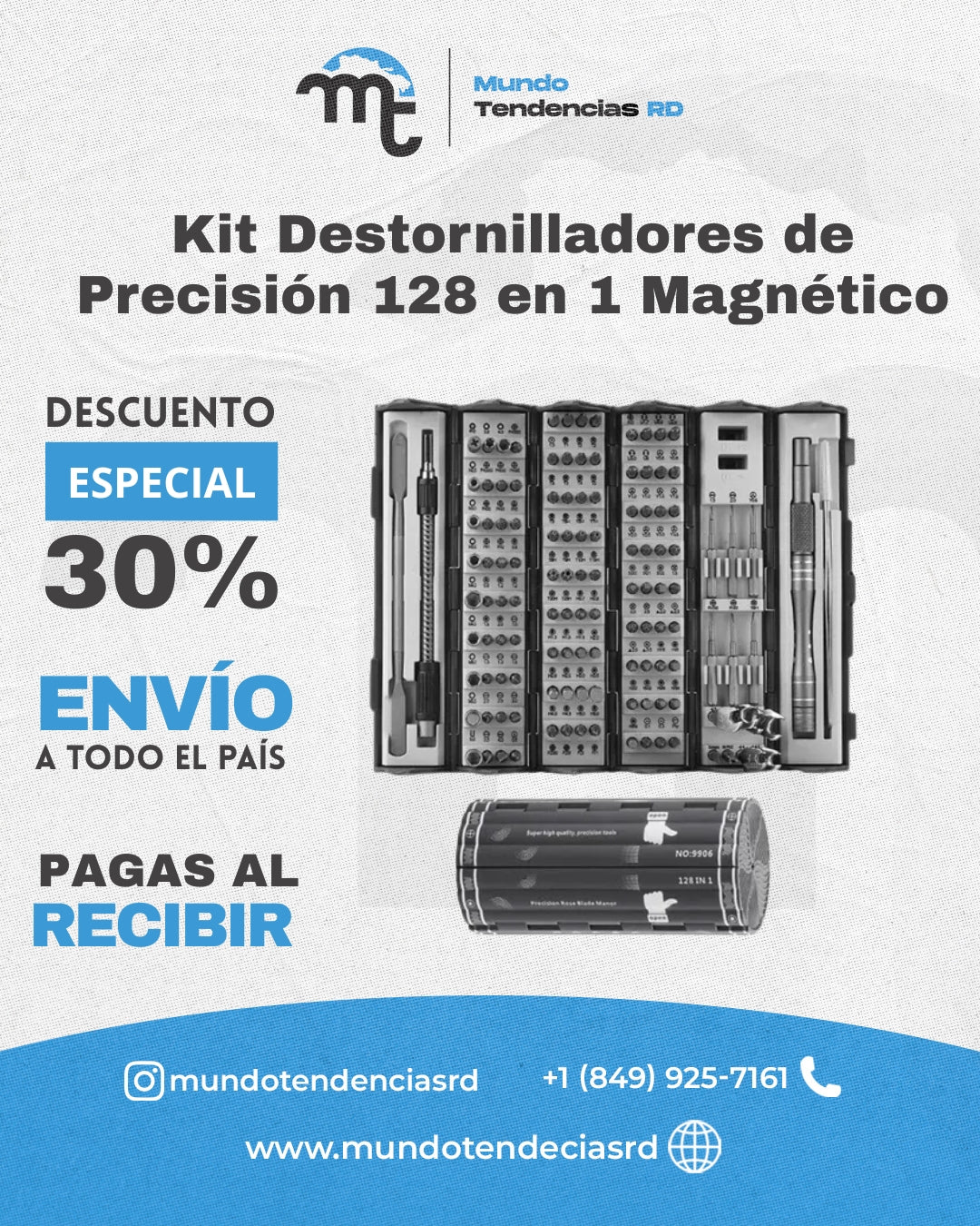 Kit Destornilladores de Precisión 128 en 1 Magnético |  Ideal para PC, Celulares y Reparaciones Electrónicas