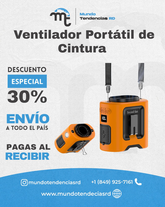 Combate el calor en trabajos difíciles y Cuida tu aroma con este Potente mini Ventilador Portátil de Cintura | Trabaja refrescado todo el día