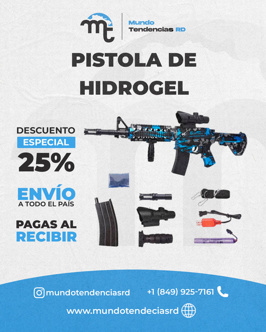 Pistola de Hidrogel M416 AquaWarrior™ + 2,000 Municiones | Pistola M416 Hidrogel: ¡Dispara sin parar con balas de agua seguras!