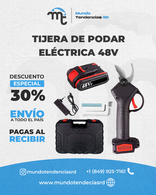 Tijera de Podar Électrica 48V Podatek™ | ¡Corta ramas como mantequilla!