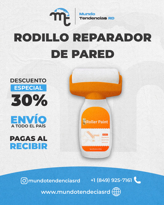Rodillo Reparador de Pared RenovaRod™ | ¡Repara y pinta tus paredes en minutos sin dejar marcas!