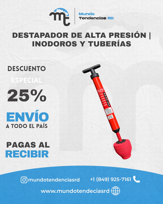 DESTAPADOR DE ALTA PRESIÓN | INODOROS Y TUBERÍAS