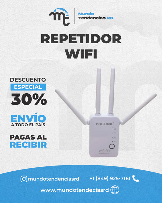 Repetidor Wifi Pix-link™ | Conexión potente en cada rincón de tu hogar u oficina